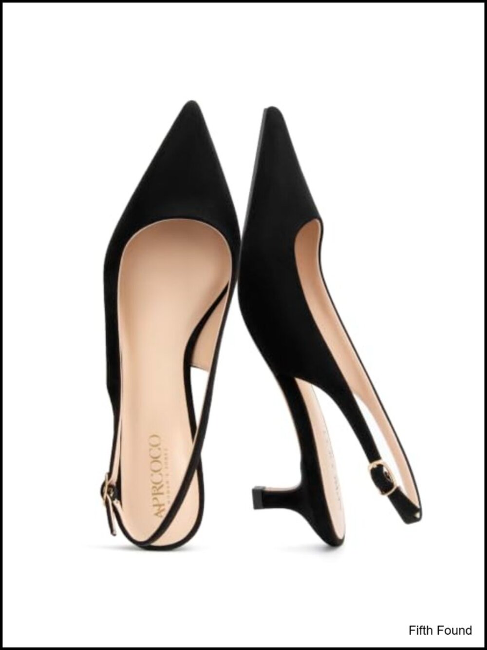 Kitten Heels Slingback Pointed Toe Ankle Strap Elegant Pumps for Dating Wedding
